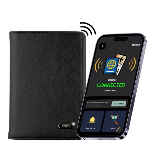 Dolphin Smart Leather Passport Tracker